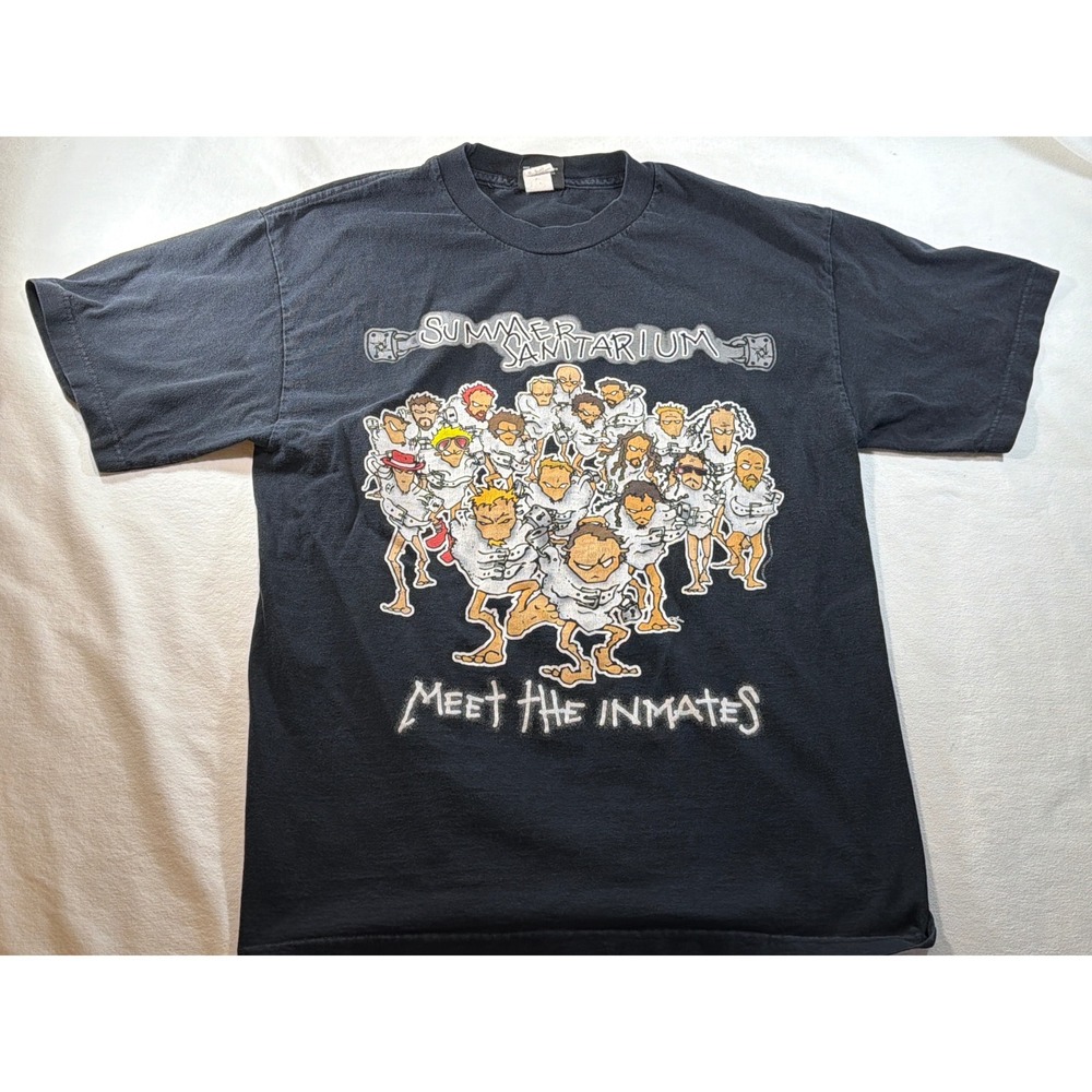 Vintage Summer Sanitarium Tour 2000 Metallica Korn Giant Shirt Black XL